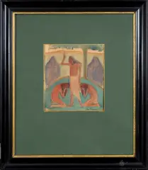 Chrystus nauczający by Andrzej Pronaszko, 1913, akwarela, ołówek, papier, offered May 2016