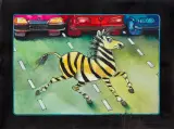Waldemar Andrzejewski, Zebra, 1985, tusz pióro, pędzel, tempera, karton