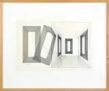 Zdzisław Jurkiewicz, 5 X 25 METRÓW, 1973, tusz pióro, ołówek, karton kremowy