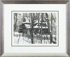 Adam Kwaśny, ZAKOPANE - WILLA KOLIBA, 2009, akwaforta, akwatinta, papier