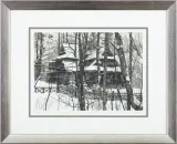 Adam Kwaśny, ZAKOPANE - WILLA KOLIBA, 2009, akwaforta, akwatinta, papier