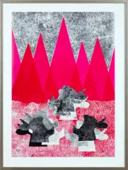 Anna Stanisz, CZERWONE KRÓLIKI, 2015, technika własna, papier