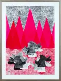 Anna Stanisz, CZERWONE KRÓLIKI, 2015, technika własna, papier