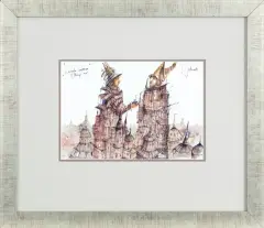 NARADA WOJENNA by Tomasz Sętowski, 2015, akwarela, tusz, pióro, papier, offered Apr 2016
