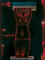 Jerzy Nowosielski, KOBIETY W CIEMNI (MAŁE), 1971, tempera, deska