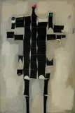 Alfons Mazurkiewicz, ŻONGLER, 1960, olej, płótno
