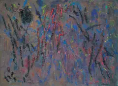 Janina Kraupe, BURZA, 1961, tempera, płótno
