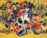 Alfred Lenica, ŻYCIE WIEJSKIE, 1964, olej, płótno