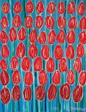 CZERWONE TULIPANY by Edward Dwurnik, 2014, olej, płótno, sold Apr 2016