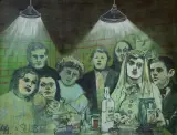 ŚLUB by Edward Dwurnik, 1973, akryl, olej, płótno, offered Apr 2016