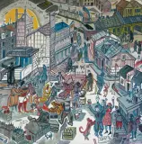 SOPOT by Edward Dwurnik, 1989, olej, płótno, sold Apr 2016