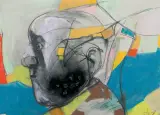 Stasys Eidrigevičius, DOROSŁE DZIECKO, ok. 1995, pastel, papier