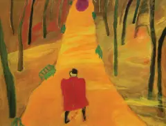 SPACER by Elżbieta Arend-Sobocka, 1991, olej, płótno, sold Apr 2016