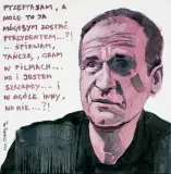 PAWEŁ KUKIZ, z cyklu CASTING NA PREZYDENTA by The Krasnals The Krasnals, 2015, olej, płótno, sold Apr 2016