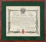 Autor nierozpoznany, HEROLDYA KRÓLESTWA POLSKIEGO - PATENT z 1852, dokument