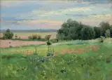 Jan Stanisławski, Łąka, lata 80. XIX w, olej, płótno naklejone na tekturę