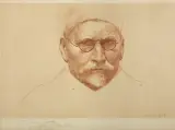 Leon Wyczółkowski, AUTOPORTRET, 1926, autolitografia, papier