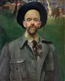 Jacek Malczewski, Autoportret, 1908, olej, tektura