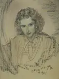 PORTRET KRYSTYNY HEŁCZYŃSKIEJ-KILARSKIEJ, IV 1934 by Stanisław Ignacy Witkiewicz, pastel, papier szary, sold Mar 2016