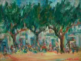 PLAC W COLLIOURE by Jakub (Jacques) Zucker, po 1947, olej, płyta, offered Mar 2016