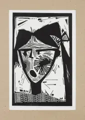 Dziewczynka by Wojciech Barylski, 1961, linoryt, papier, sold Feb 2016