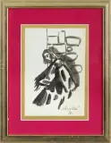 Jerzy Duda-Gracz, Chrystus, 1956, tusz, pędzel, papier