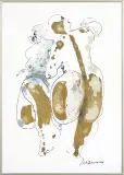 One by Andrzej Domżalski, 2014, akryl, tusz, papier, sold Feb 2016