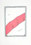 Stanisław Fijałkowski, Czerwona szarfa, 1995, serigrafia barwna, papier