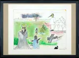 Jacek Kawalerowicz, NA ŁĄCE, 1982, tusz pióro, akwarela, papier