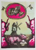 Inwazja by Jan Lebensztejn, litografia barwna, papier, sold Feb 2016