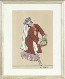 Zofia Stryjeńska, Z teki Kostiumy polskie, 1939, gwasz, szablon (pochoir)