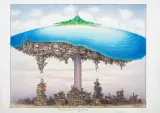 Podgrzybnia by Jacek Yerka, 2016, kredki, ołówek, papier, sold Feb 2016