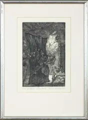 Antoni Kowalski, CAŁUN CZARNY, 1984, akwaforta, papier kremowy