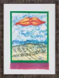 Usta by Jan Lebensztejn, litografia barwna, papier, sold Jan 2016