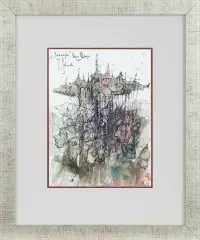 Tomasz Sętowski, Inwazja, 2015, akwarela, tusz, pióro, papier