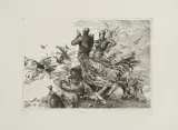 Krzysztof Witold Skórczewski, EMIGRANCI, 1987, miedzioryt, mezzotinta
