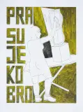 Marek Sobczyk, Prasuje Kobro, z cyklu Psycho-somo-socjoanaliza,, serigrafia, papier