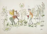 Jan Marcin Szancer, Ilustracja, tusz, akwarela, papier
