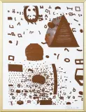 Jan Tarasin, Znaki, 1990, serigrafia barwna, papier