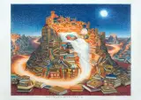 CZYTELNIK DOSKONAŁY by Jacek Yerka, 2015, kredki, ołówek, karton, sold Jan 2016