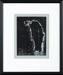 Kompozycja by Tadeusz Brzozowski, 1960, linoryt kolorowany, papier, offered Dec 2015