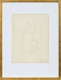 Jan Dobkowski, Figury, 1976, ołówek, papier kremowy