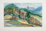 Sergiusz Grudkowski, WIOSNA W GÓRACH, 1998, akwarela, papier