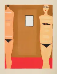 Jerzy Nowosielski, Dwie kobiety z lustrem, 1997, serigrafia barwna, papier