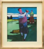 Golf Shot by Jacek Pałucha, 2015, olej, płótno, offered Dec 2015