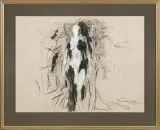 Jacek Waltos, Scena figuralna, 1990, pastel, papier beżowy