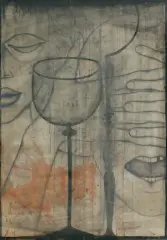 Edward Krasiński, BEZ TYTUŁU, 2 poł. lat 50. XX w., pastel, gwasz, akwarela, papier