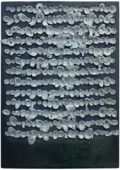 ŚWIADEK by Andrzej Szewczyk, 1989, drewno dębowe, ołów, sold Dec 2015