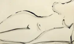 Józef Szajna, PIĘKNA, 1994, gwasz, akwarela, papier