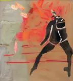 NEGROSPIRITUALS II by Teresa Pągowska, 1988, olej, akryl, płótno, offered Dec 2015